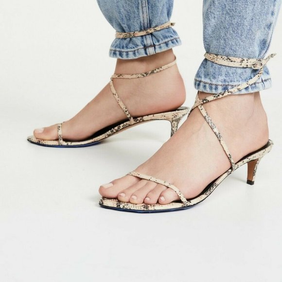 ISABEL MARANT ARIDEE NUDE SNAKESKIN SANDAL SIZE 37 - Picture 4 of 7